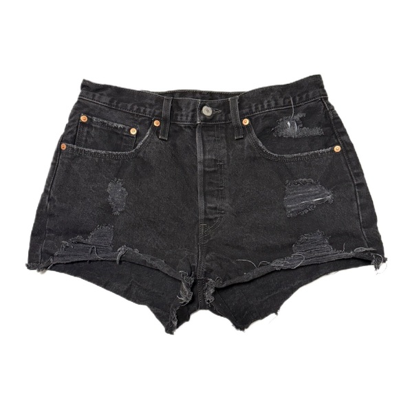 Levi's Pants - Levi’s Premium 501 High Rise Shorts Distressed Black - Women’s 30